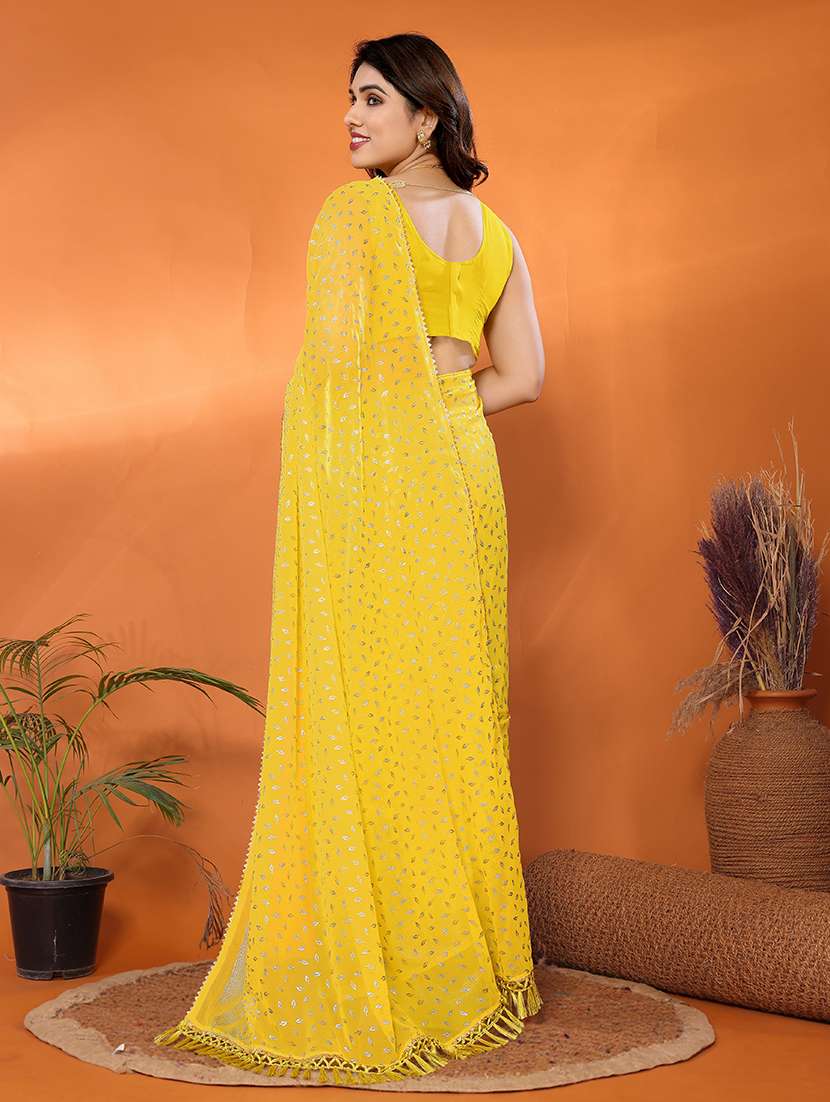 women foil printed saree with blouse - 21691819 -  Standard Image - 3