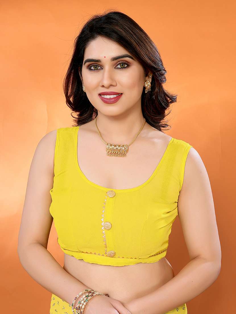 women foil printed saree with blouse - 21691819 -  Standard Image - 5