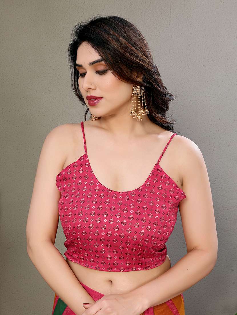 women foil printed saree with blouse - 21691825 -  Standard Image - 5