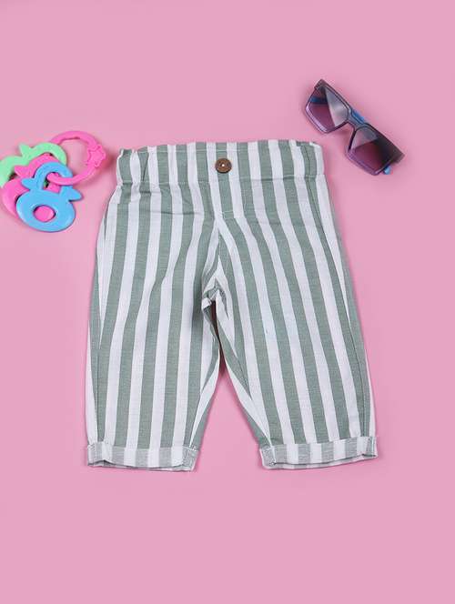 bous striped mid rise chinos - 21691852 -  Standard Image - 0