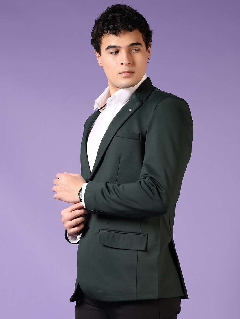 Men Solid Single Breasted Casual Blazer - 21691906 -  Standard Image - 5