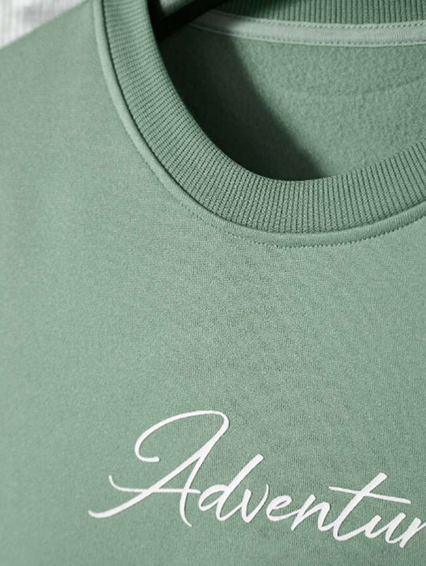 men long sleeves front print sweatshirt - 21692046 -  Standard Image - 3