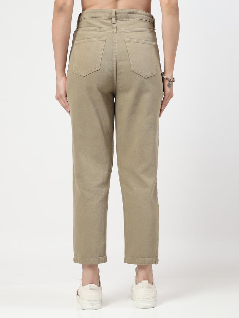 women mid rise straight fit plain jeans - 21692086 - Standard Image - 3