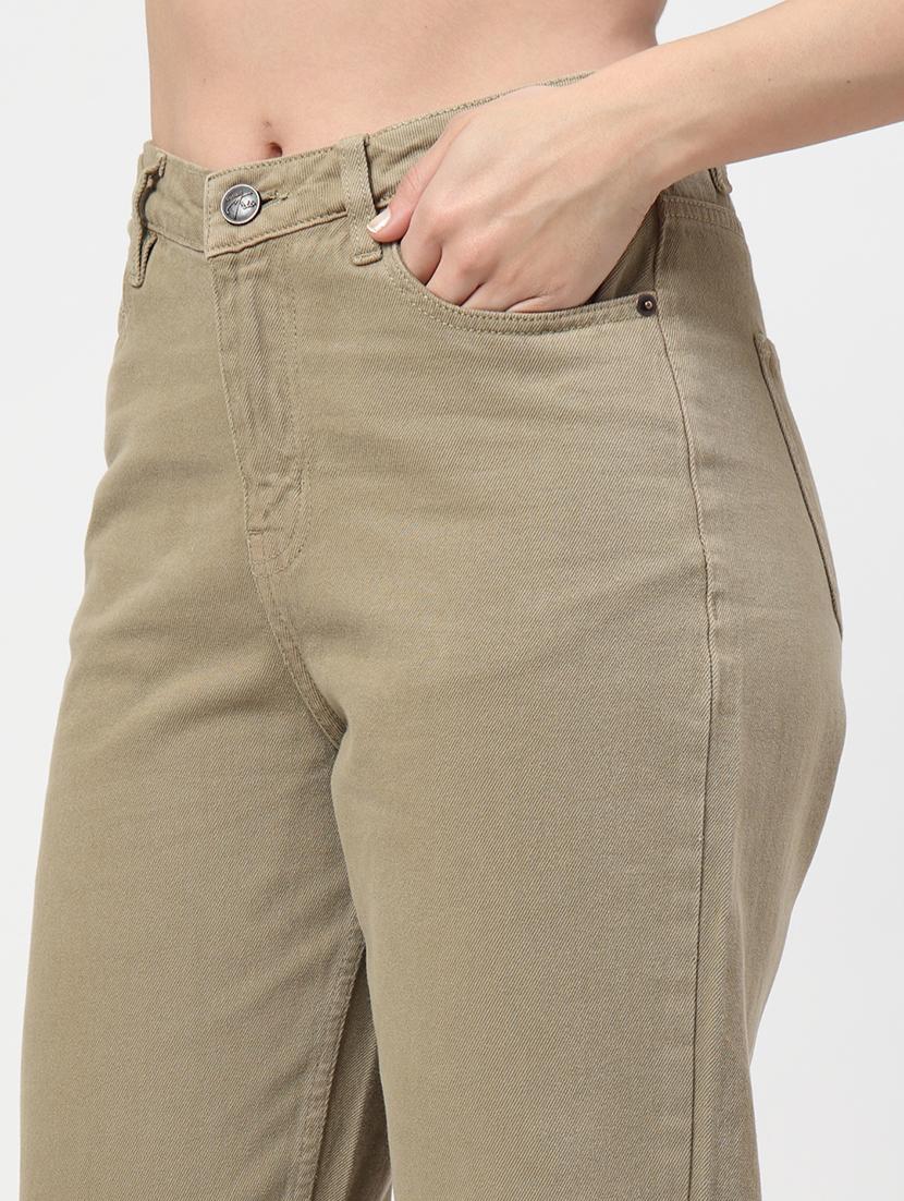 women mid rise straight fit plain jeans - 21692086 - Standard Image - 5