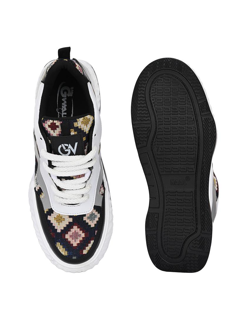 men self design lace up sneaker - 21692119 - Standard Image - 3