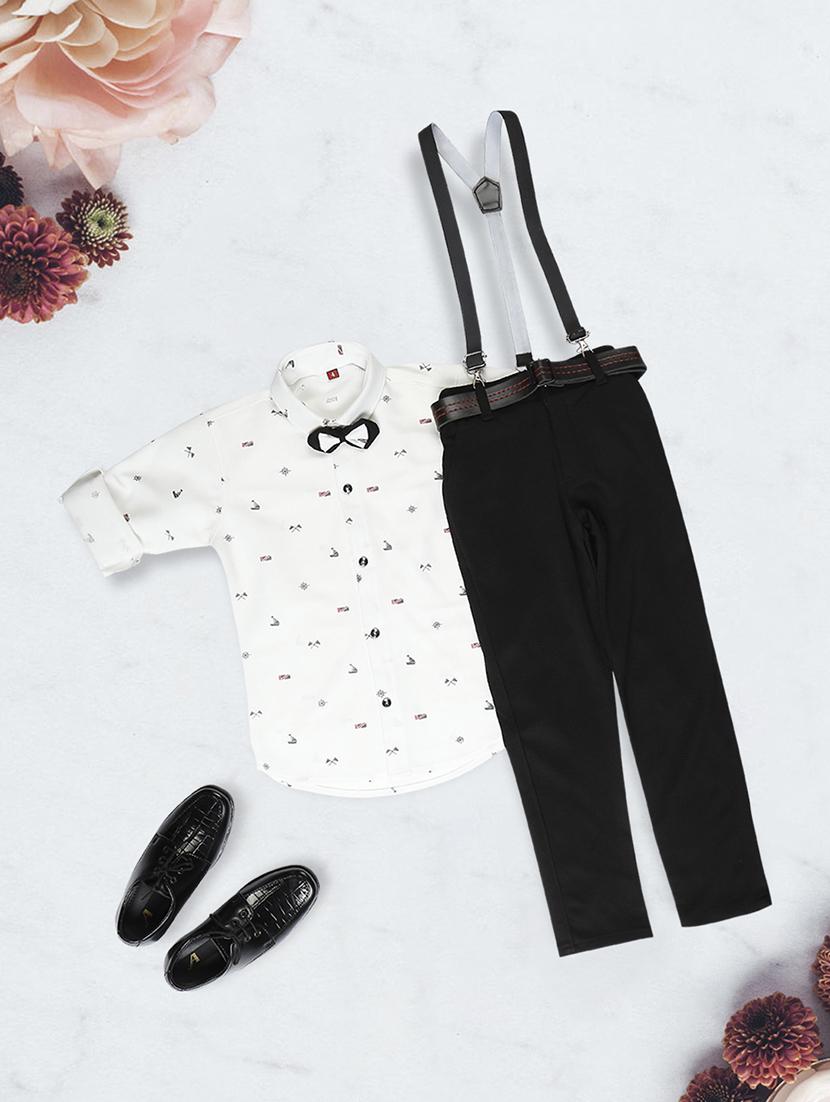 boys printed full length dungaree set - 21692198 - Zoom Image - 0