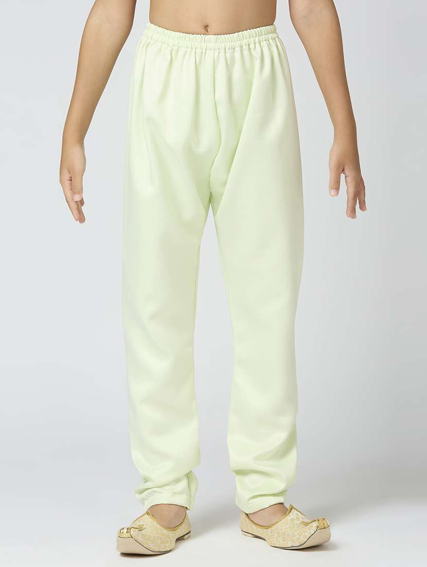 boys solid with work long sleeve kurta set  - 21692223 -  Standard Image - 5