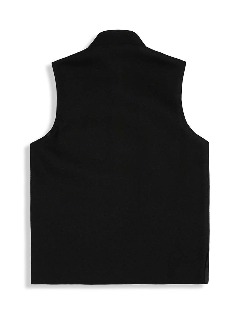 boys mandarin neck solid nehru jacket  - 21692253 -  Standard Image - 3