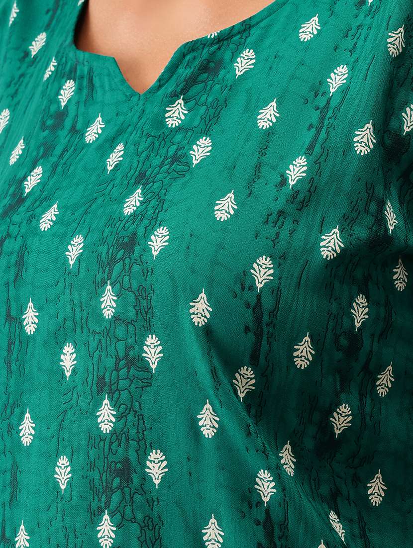 women printed three quarter sleeve nightwear set - 21692360 -  Standard Image - 5