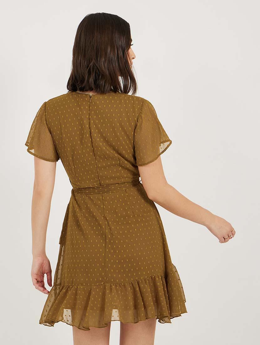 women swiss doted wrap dress - 21692539 - Standard Image - 3