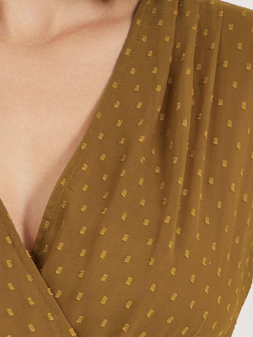 women swiss doted wrap dress - 21692539 - Standard Image - 5