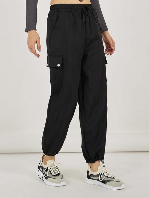 women solid mid rise jogger - 21692588 -  Standard Image - 0