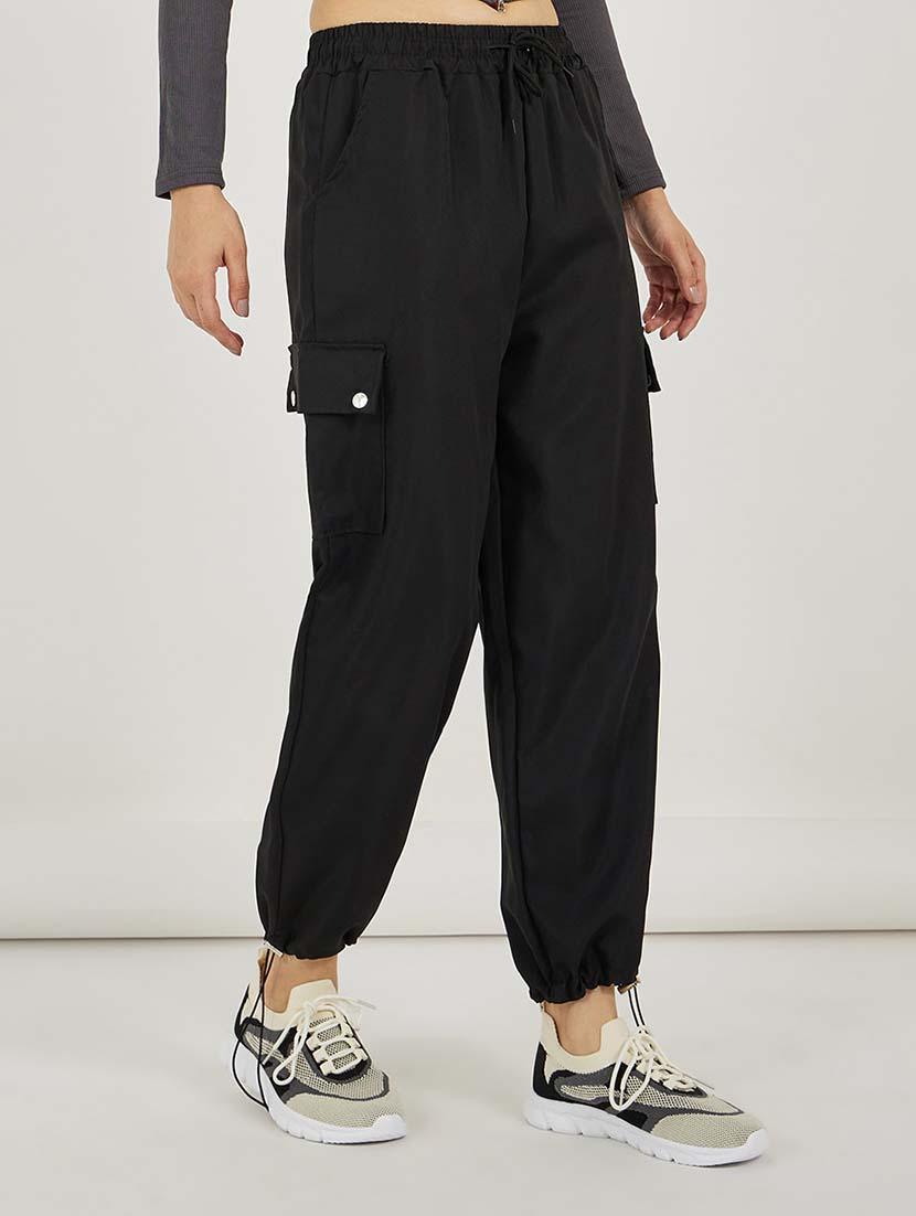 women solid mid rise jogger - 21692588 -  Zoom Image - 0