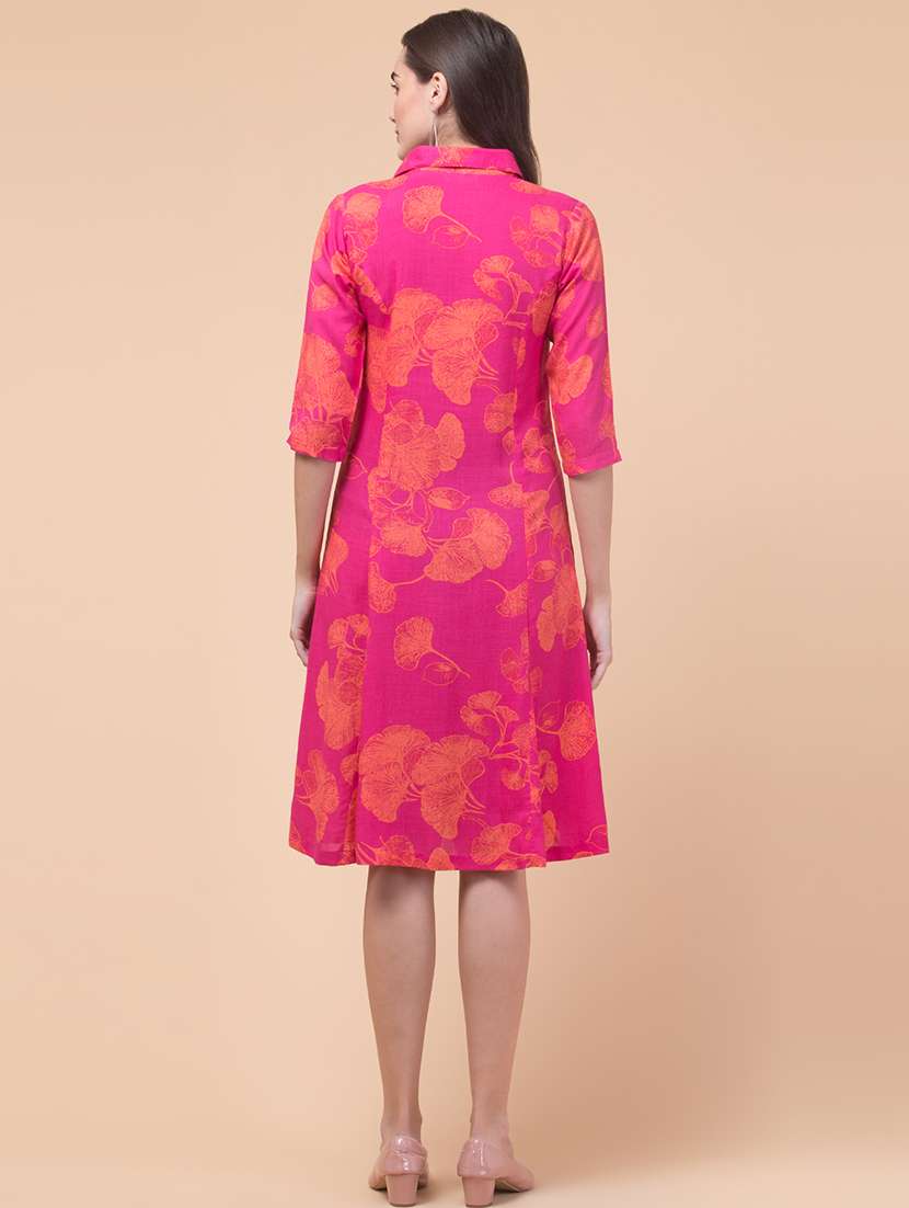 women floral print collared shirt dress - 21692625 -  Standard Image - 3
