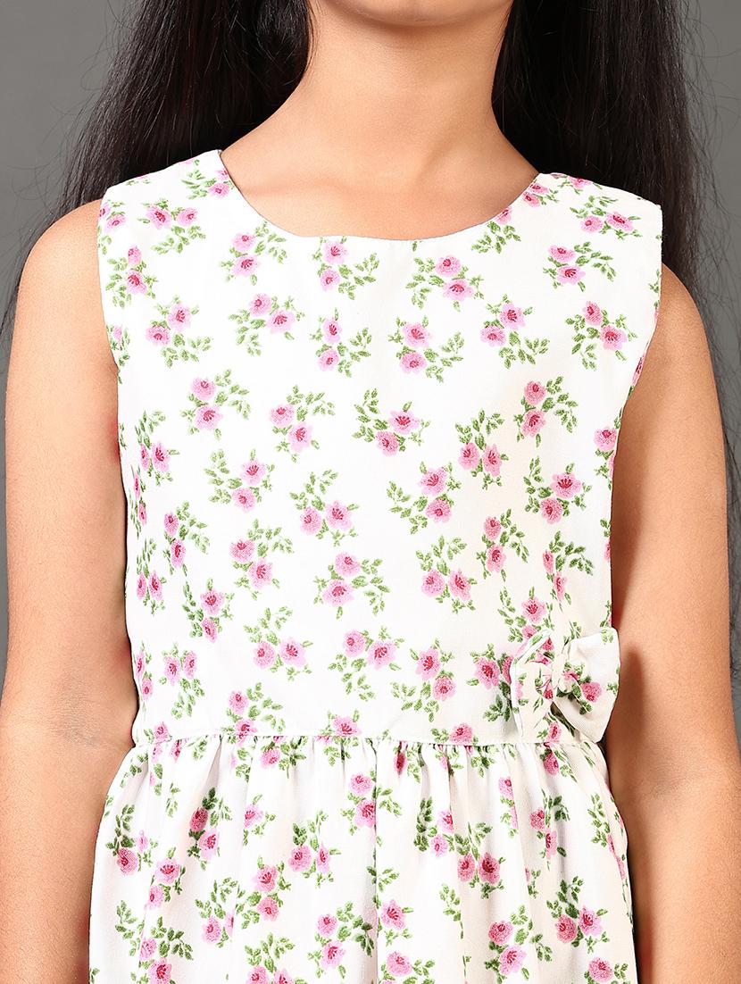 girls floral printed sleeveless frock - 21692699 - Standard Image - 5