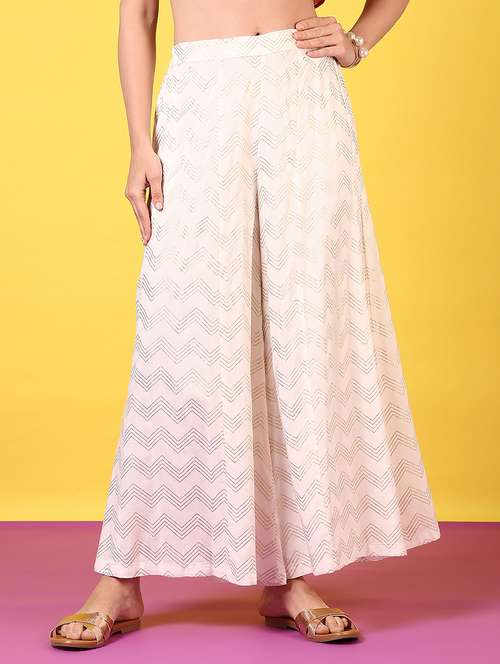 women printed flared palazzo - 21692710 -  Standard Image - 0