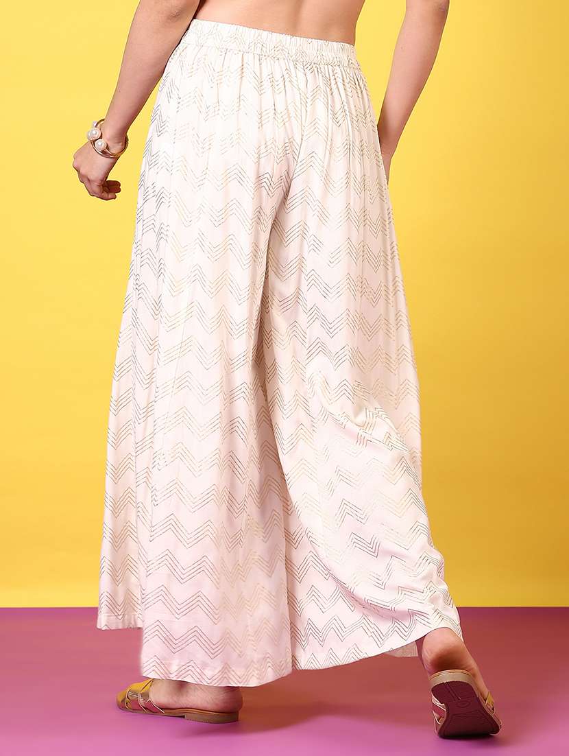 women printed flared palazzo - 21692710 - Standard Image - 3