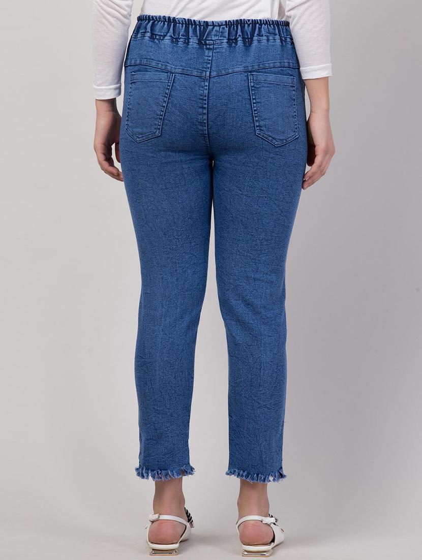 women solid distressed mid rise jean - 21692913 - Standard Image - 3