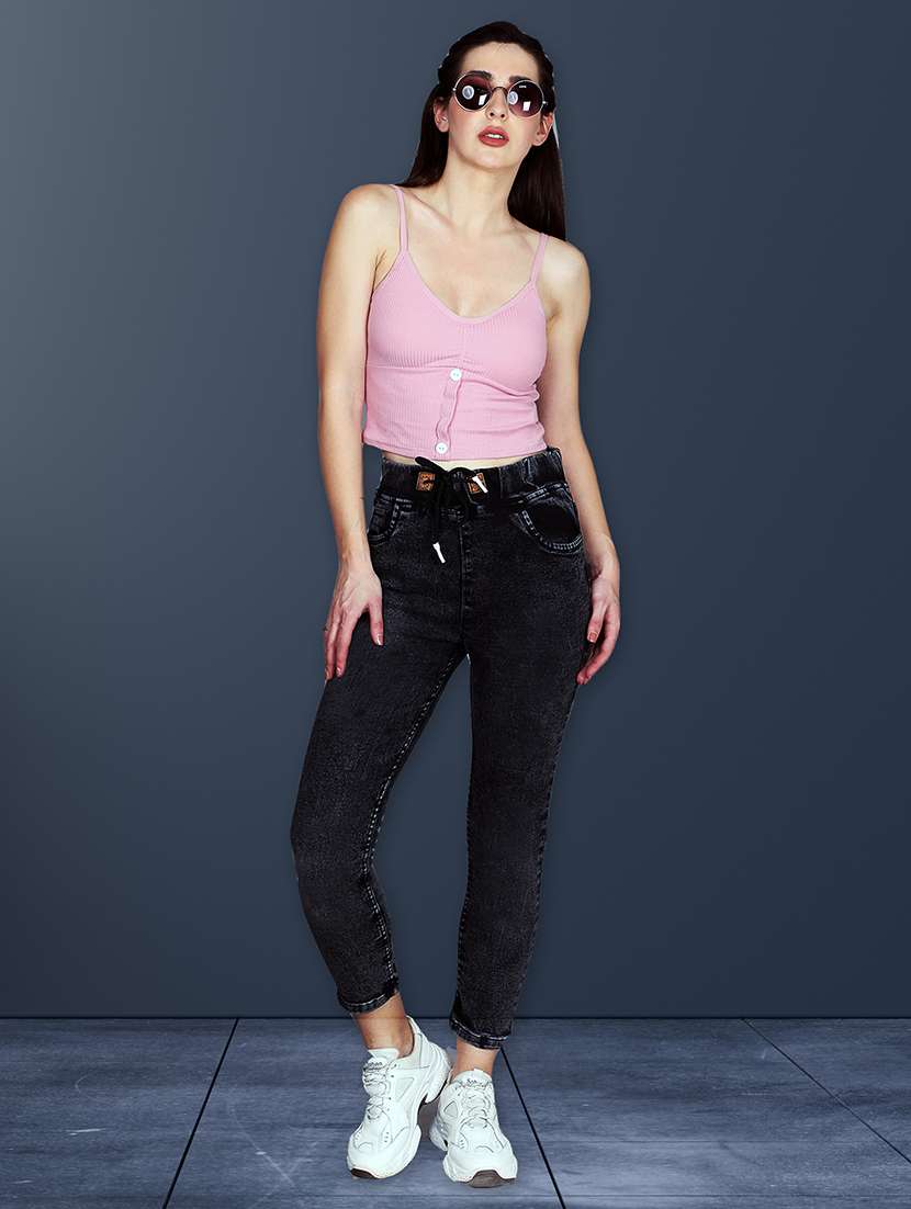women solid mid rise slim fit jean - 21692938 -  Standard Image - 3
