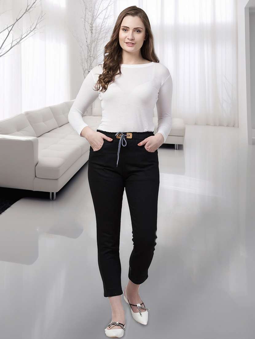women solid mid rise slim fit jean - 21692951 -  Standard Image - 3