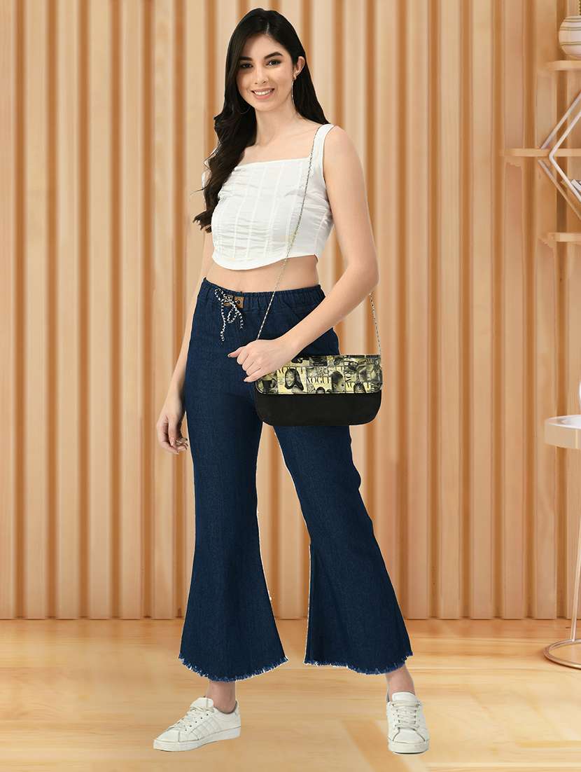 women solid mid rise bootcut jean - 21692967 -  Standard Image - 3