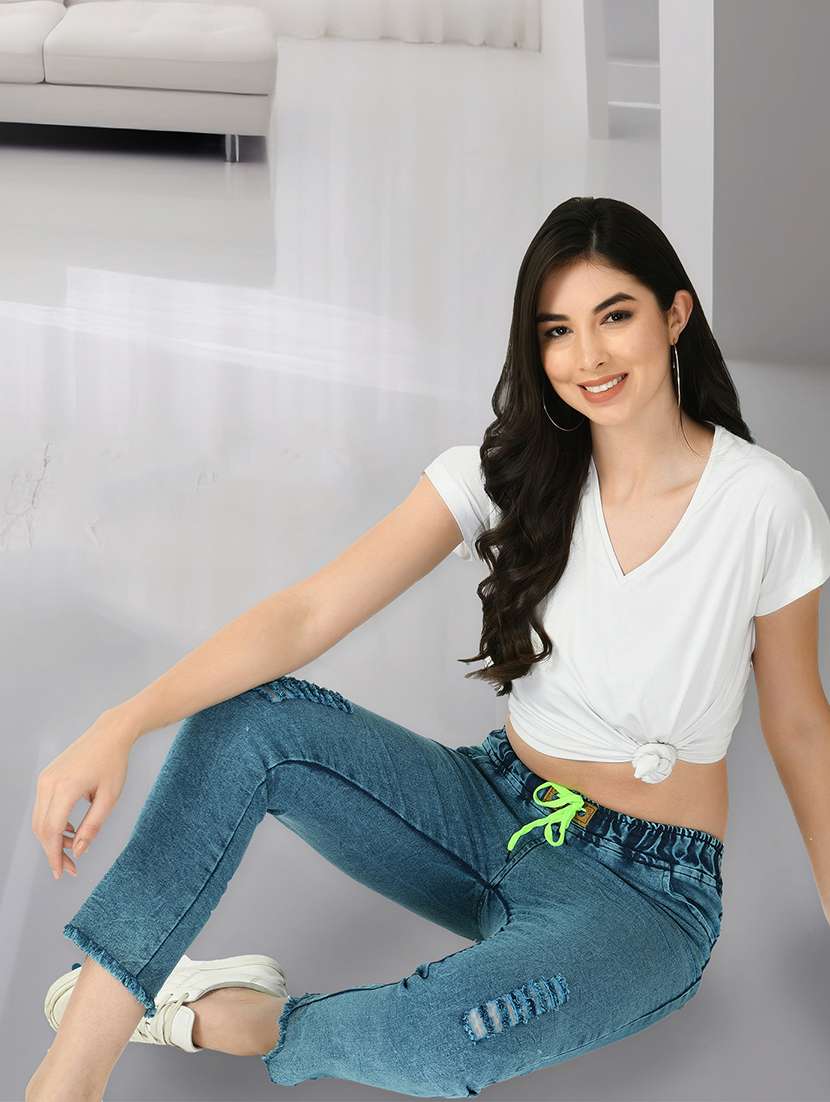 women solid mid rise slim fit jean - 21692975 -  Standard Image - 3