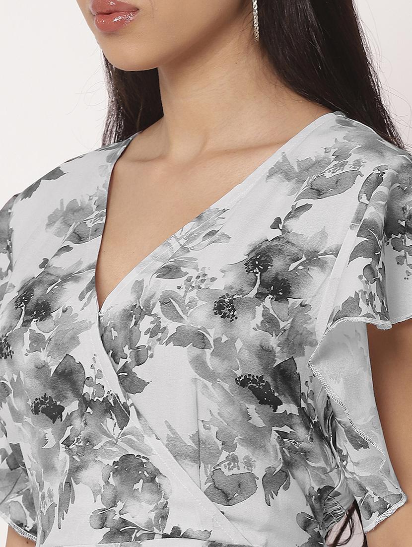 women printed ruffled sleeves tiered dress - 21693294 - Standard Image - 5