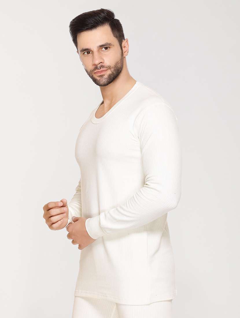 men solid full sleeve hermal top