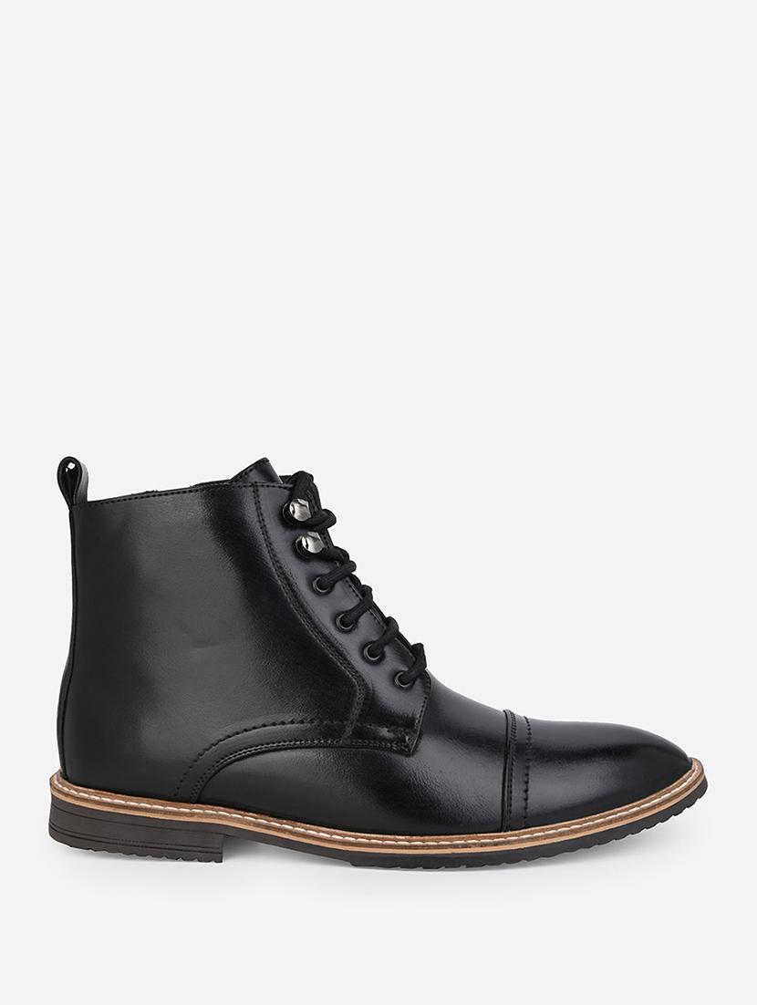 men black lace up boots - 21693545 - Standard Image - 3