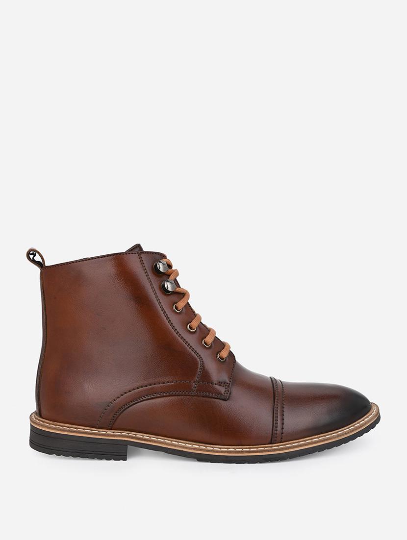 men brown lace up boots - 21693546 - Standard Image - 3