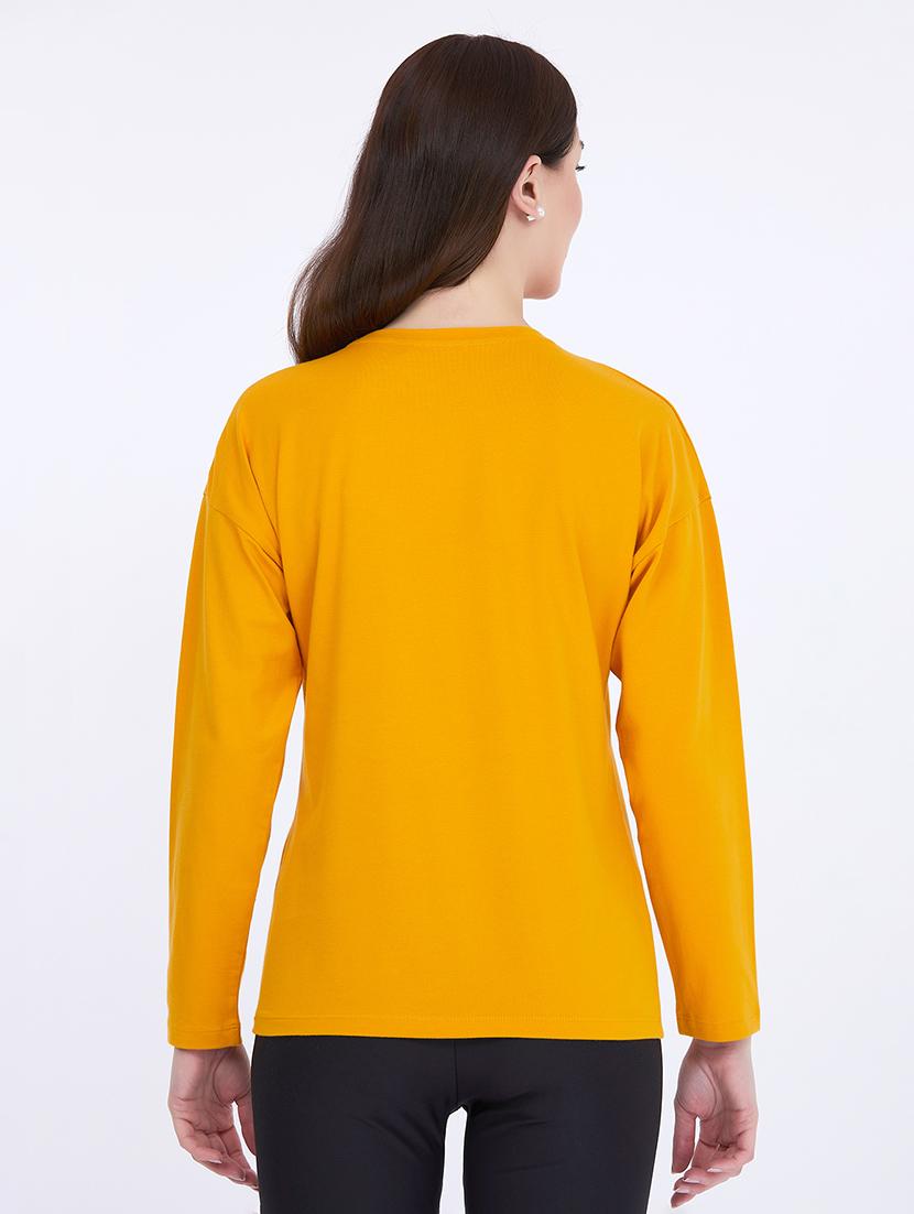 women round neck long sleeve t-shirt - 21693614 - Standard Image - 3