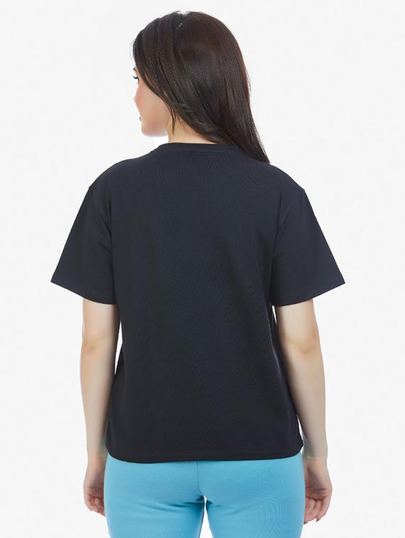 black cotton blend regular tshirt - 21693620 - Standard Image - 3