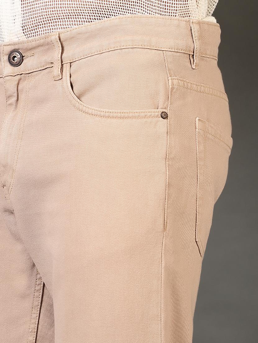 men beige mid rise straight fit denim jean - 21693698 - Standard Image - 5