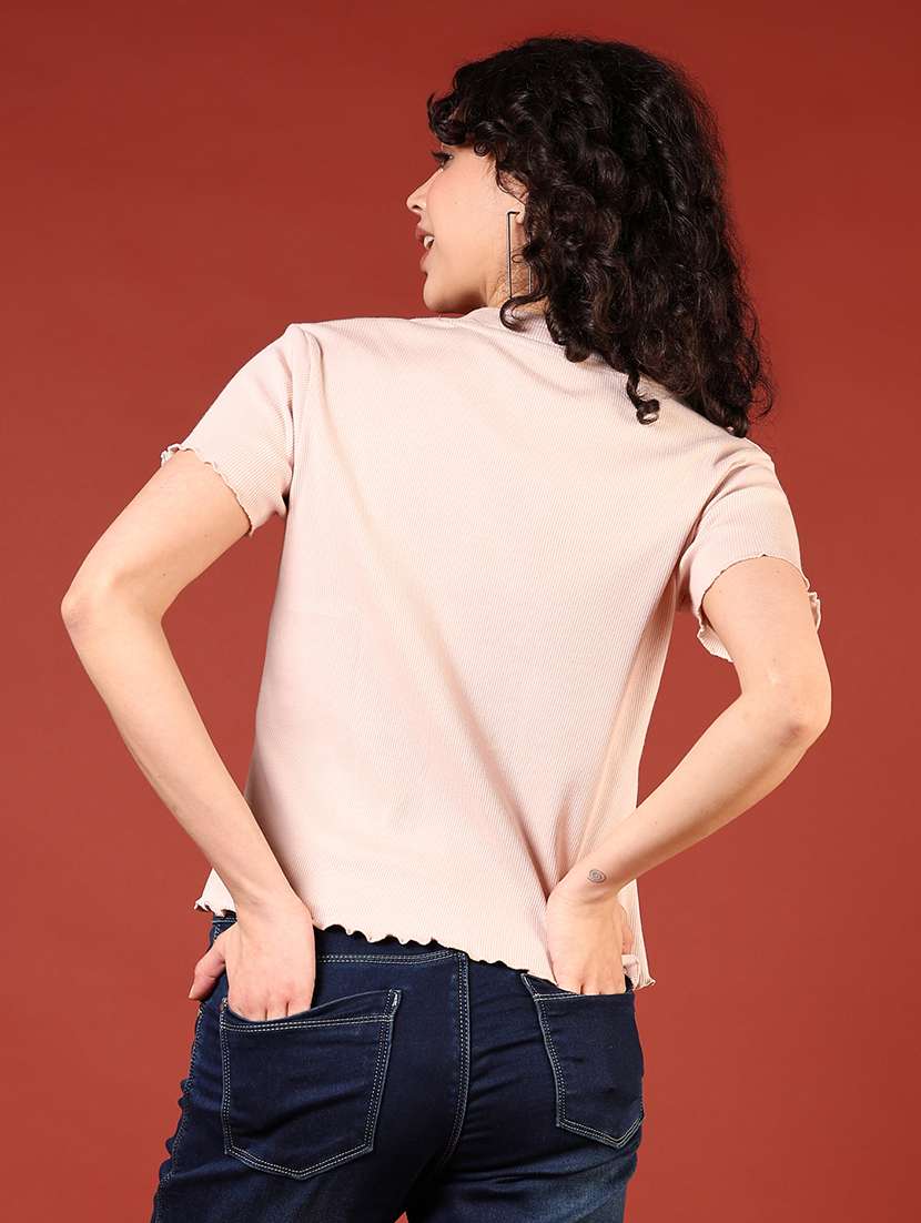 women plain short sleeves regular t-shirt - 21693721 -  Standard Image - 3