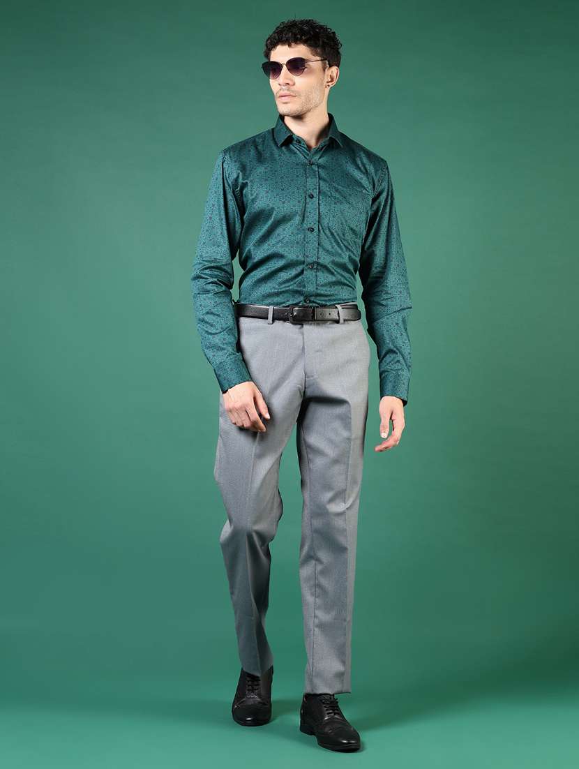 mem printed collared long sleeve casual shirt - 21693728 -  Standard Image - 5