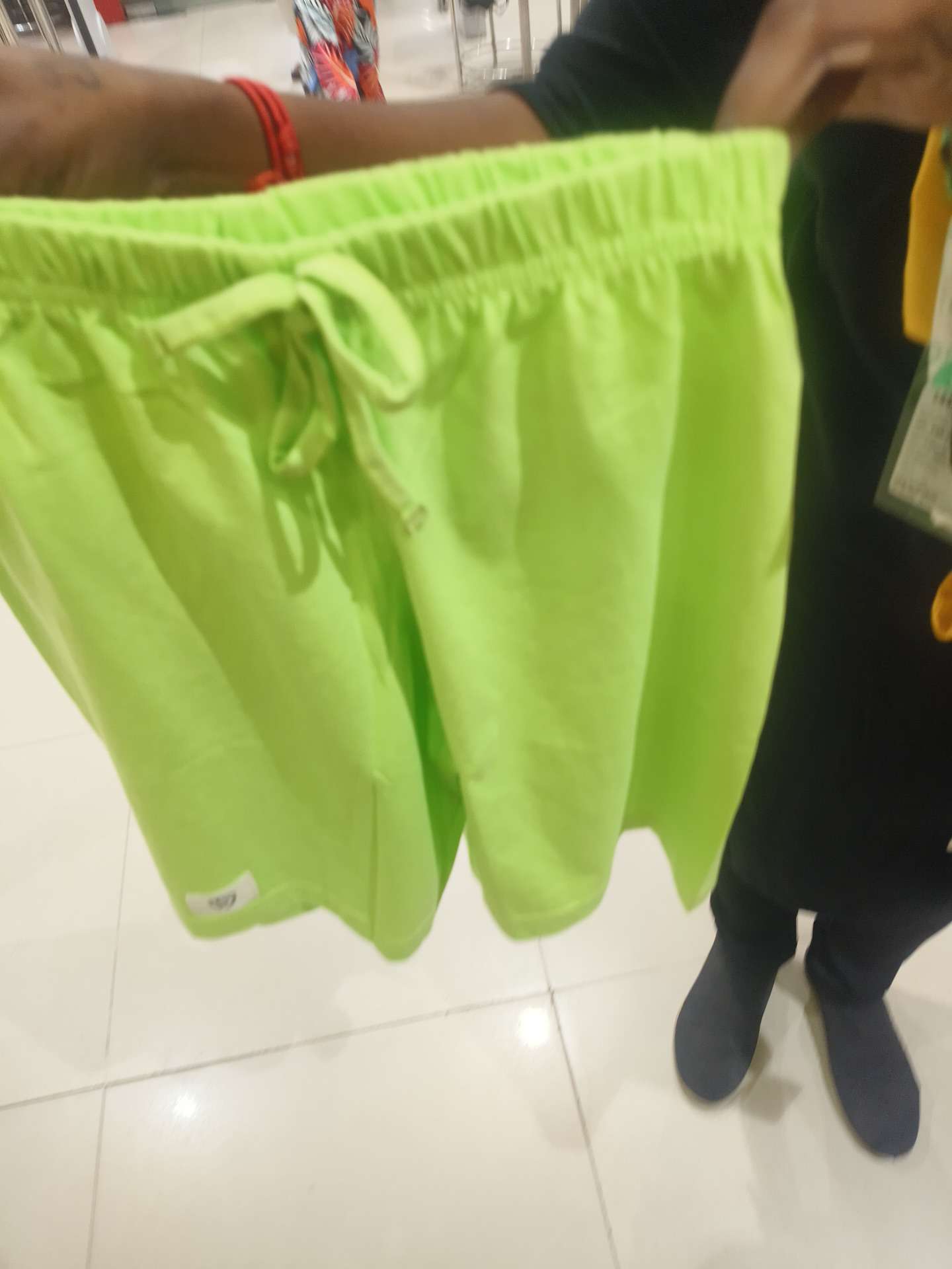 light green cotton single jersey shorts & three fourth - 21693743 - Zoom Image - 0