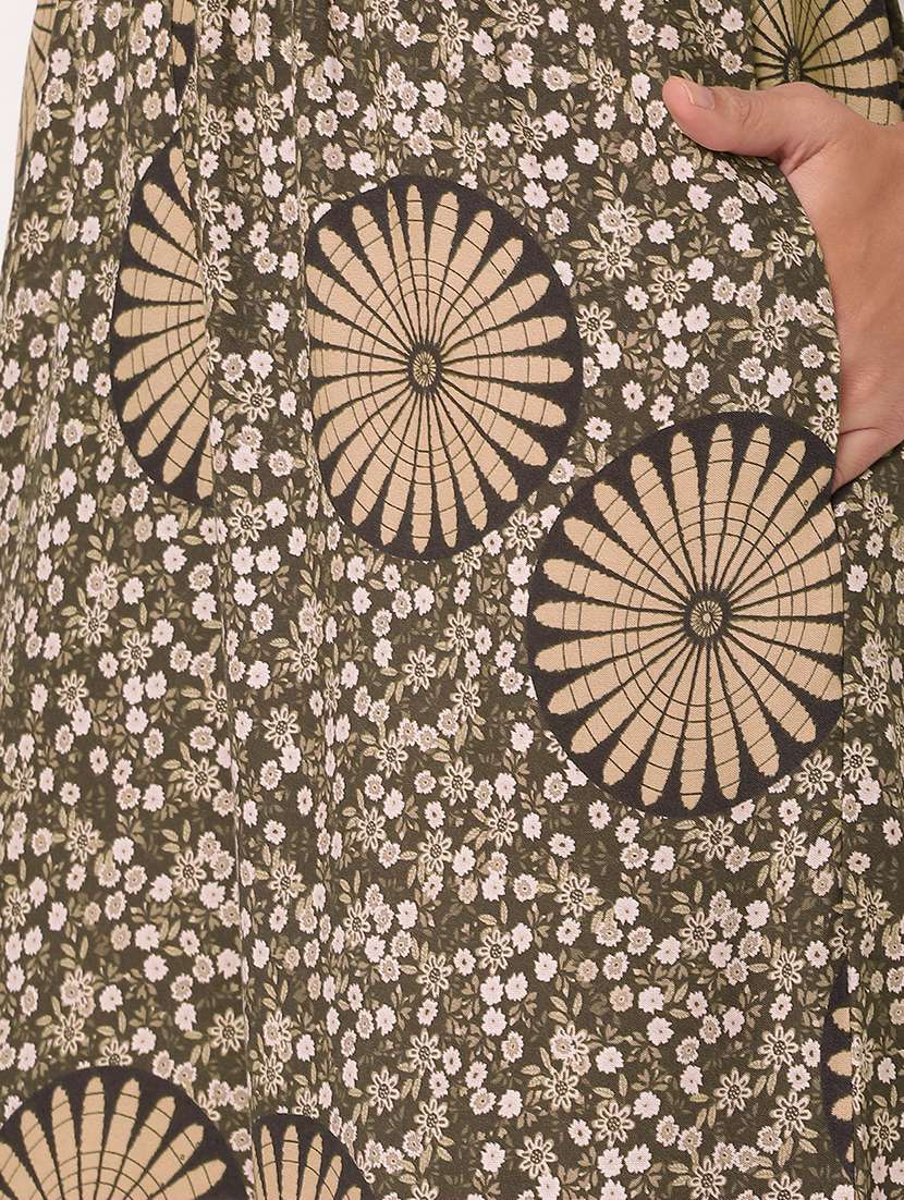 women floral printed v neck full leg jumpsuit - 21693979 - Standard Image - 5