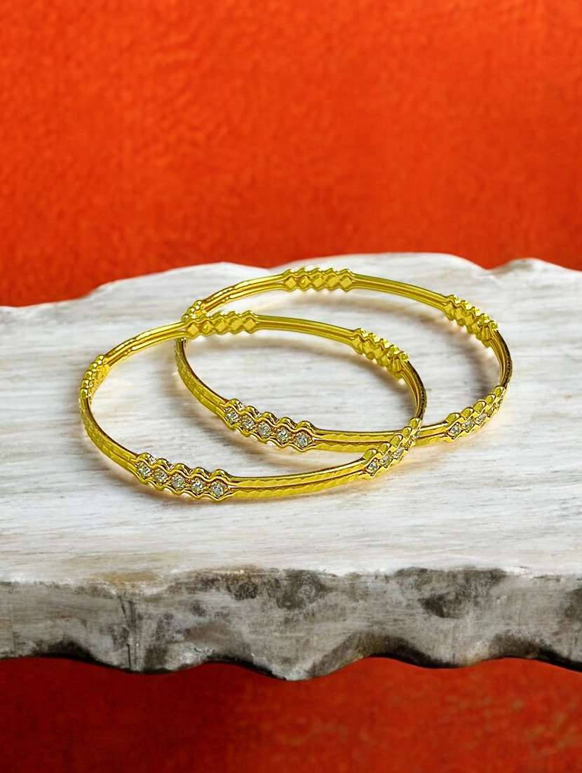 women gold plated contemporary bangle - 21694187 - Zoom Image - 0