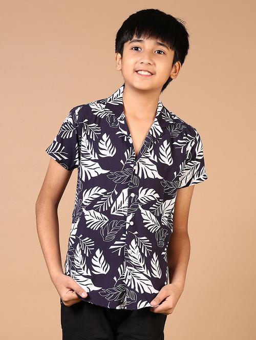 boys cuban collared short sleeves shirt - 21694263 -  Standard Image - 0