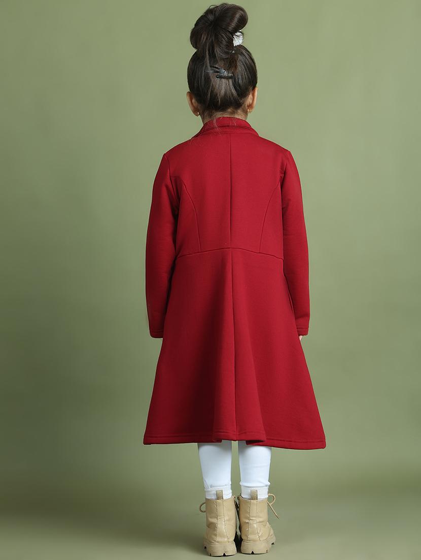 girls long sleeves solid trench coat - 21694636 - Standard Image - 3