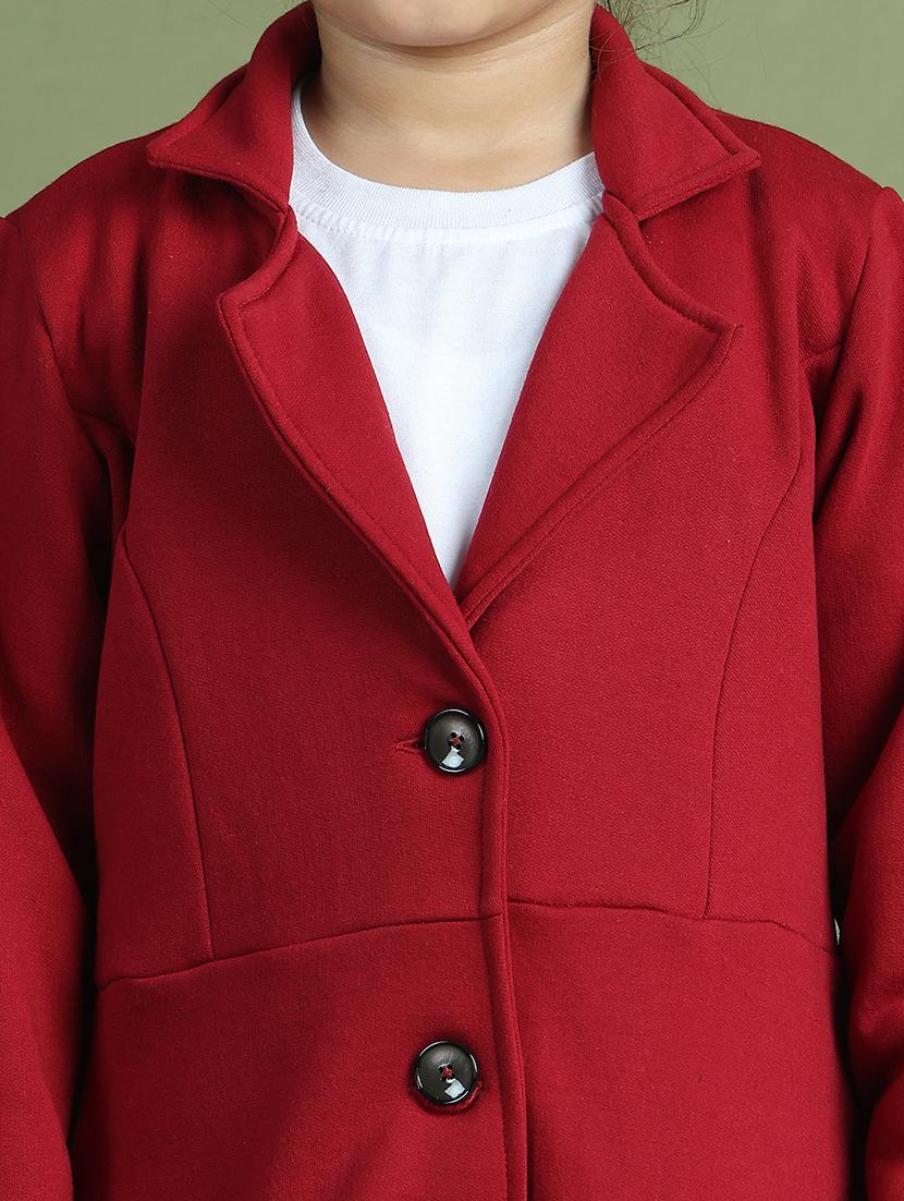 girls long sleeves solid trench coat - 21694636 - Standard Image - 5
