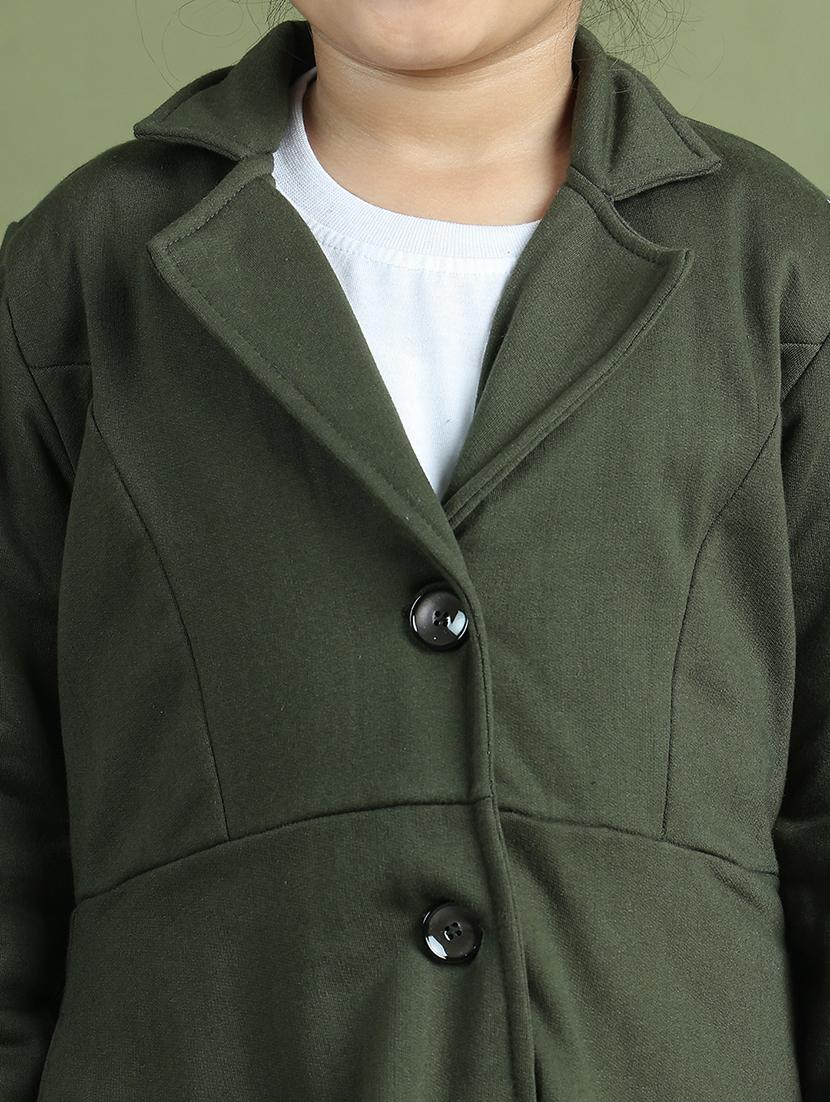 girls long sleeves solid trench coat - 21694637 - Standard Image - 5