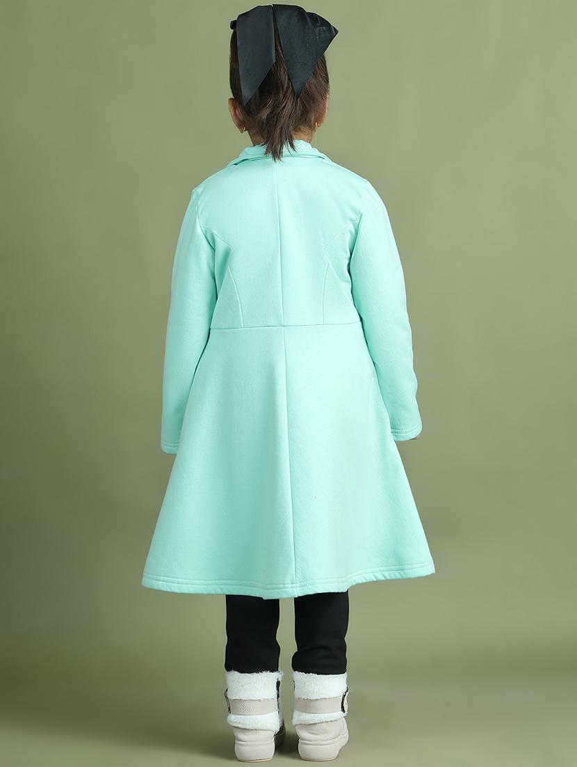 girls long sleeves solid trench coat - 21694639 - Standard Image - 3