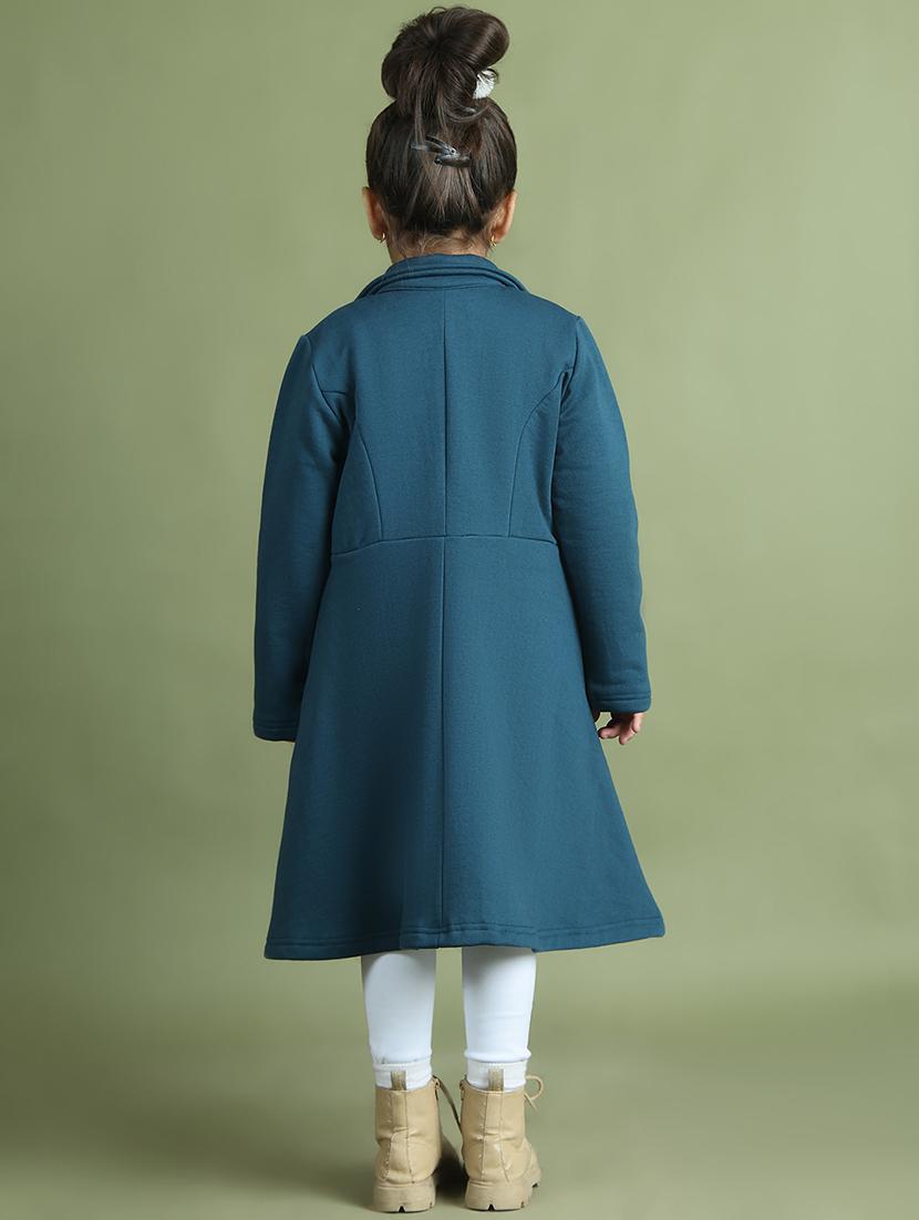 girls long sleeves solid trench coat - 21694640 - Standard Image - 3