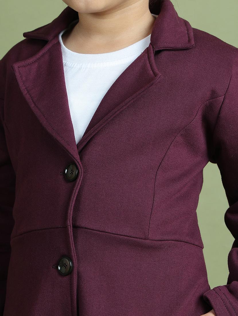 girls long sleeves solid trench coat - 21694641 - Standard Image - 5