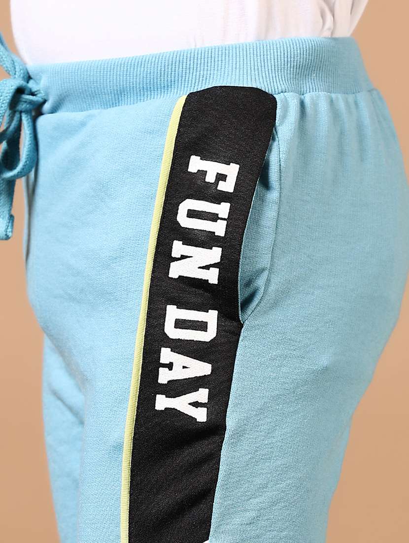 boys light blue color block mid rise jogger - 21694648 -  Standard Image - 5