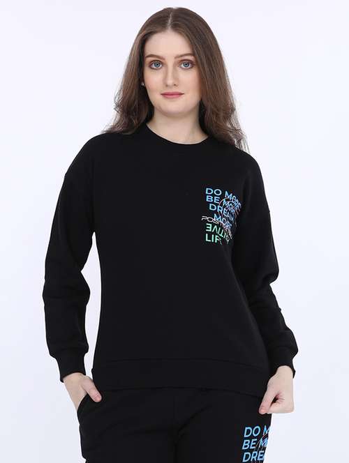 women placement print long sleeve sweatshirt - 21694725 - Standard Image - 0