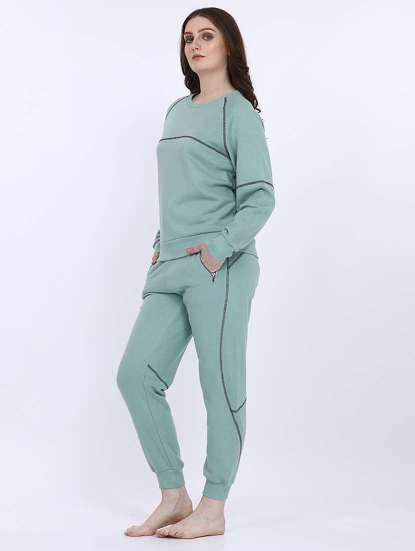 women solid long sleeve sweatshirt - 21694728 - Standard Image - 3