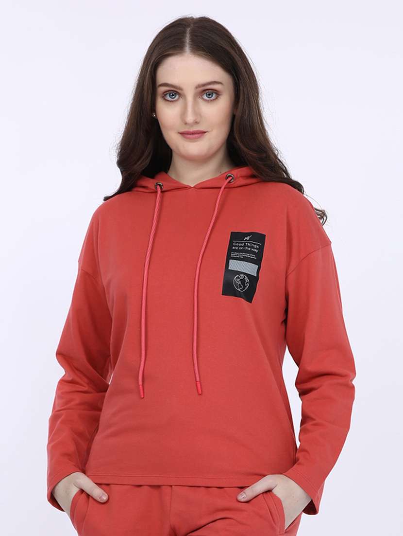 women placement print long sleeve sweatshirt