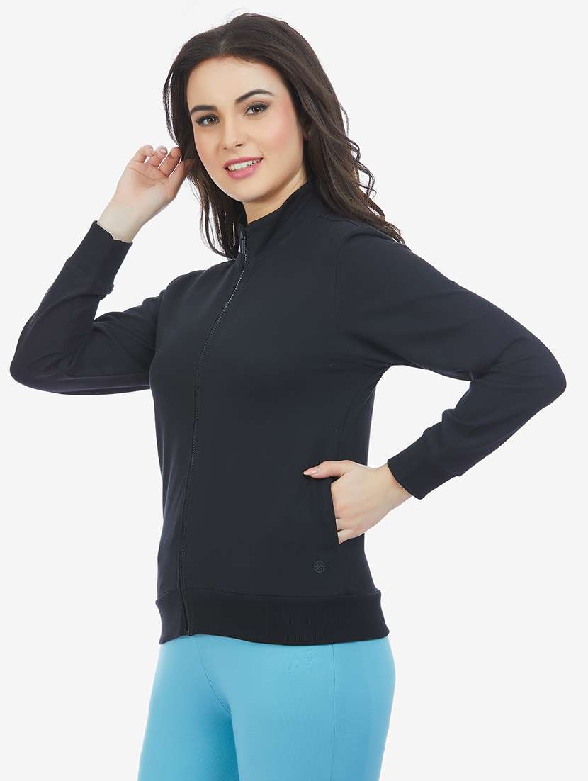 women solid long sleeve sweatshirt - 21694734 -  Standard Image - 3